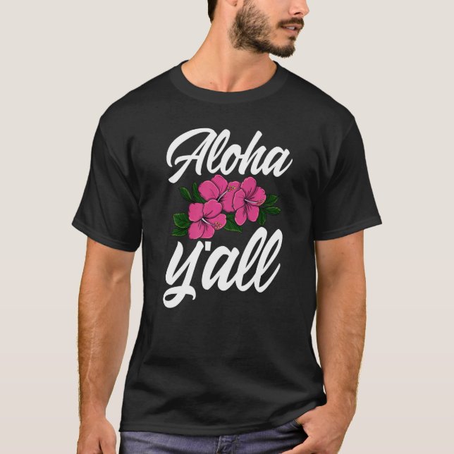Aloha You All Hawaii  Men Flower Aloha Party Love T-Shirt (Front)