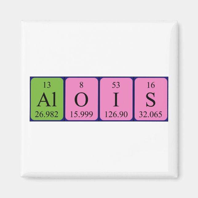 Alois periodic table name magnet (Front)