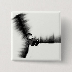 alone 15 cm square badge