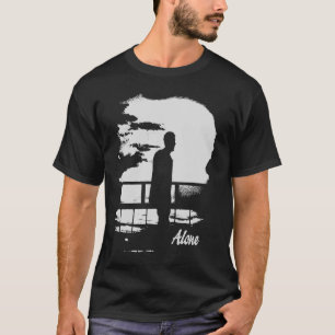 ALONE Aesthetic Vintage Vibe Retro Chill Nostalgia T-Shirt