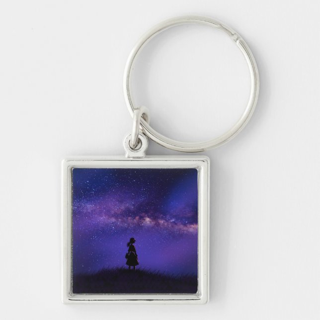 Alone and Starry Night  Key Ring (Front)