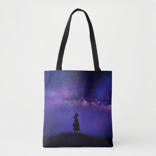 Alone and Starry Night  Tote Bag (Front)