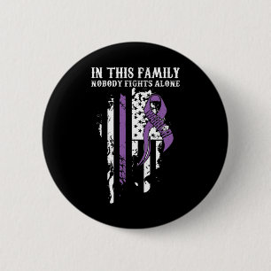 Alone- Fibromyalgia Awareness Supporter Ribbon 6 Cm Round Badge