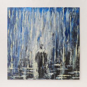 Alone in the Rain – Moody Emotional  Jigsaw Puzzle