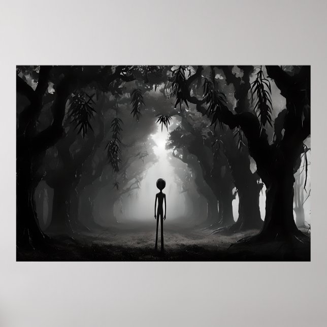 Alone in the Woods – Alien Encounter Poster (Front)