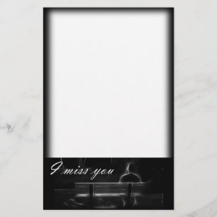 Alone on a Park Bench Stationery