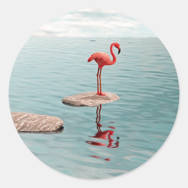 Alone – Quiet Balance Classic Round Sticker (Front)