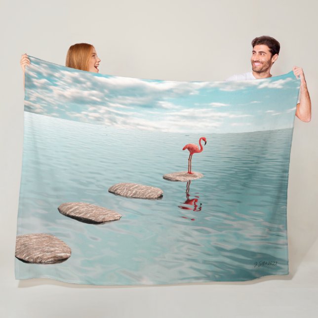 Alone – Quiet Balance Fleece Blanket (In Situ)
