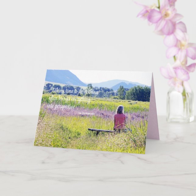 Alone Time Inspirational Card (Orchid)