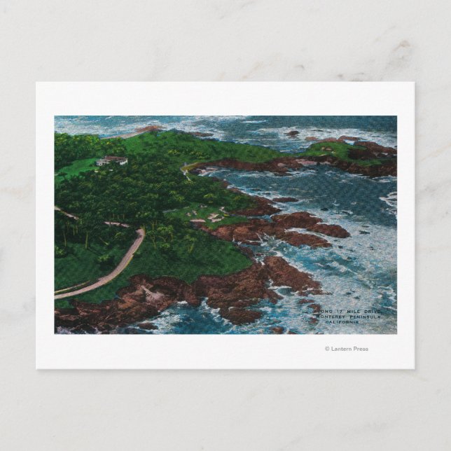 Along 17 Mile Drive on Monterey Peninsula Postcard (Front)