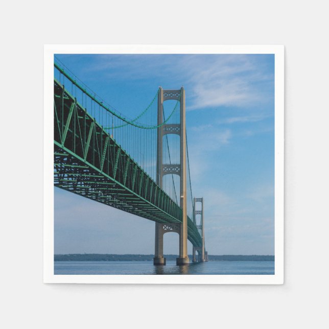 Along Mackinac Bridge Napkin (Front)