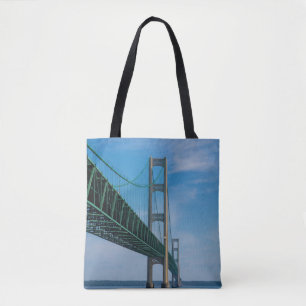 Along Mackinac Bridge Tote Bag