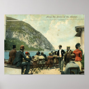 Along the Banks of The Hudson, Vintage Poster