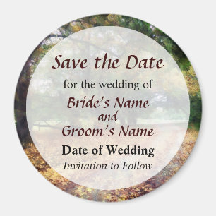 Along the Path Under the Trees Save the Date Magnet
