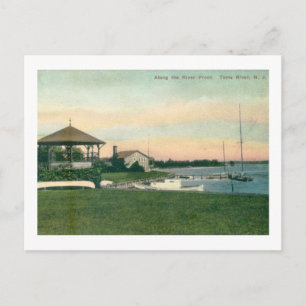 Along the River Front, Toms River, NJ Vintage Postcard