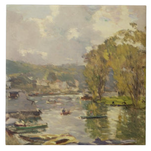 Along the Seine at Meudon, c.1893 (oil on canvas) Ceramic Tile