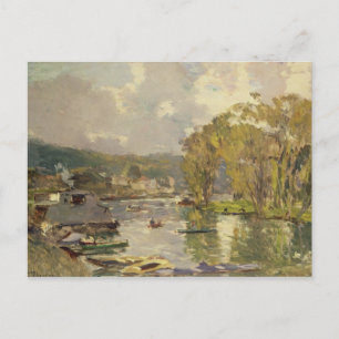 Along the Seine at Meudon, c.1893 (oil on canvas) Postcard