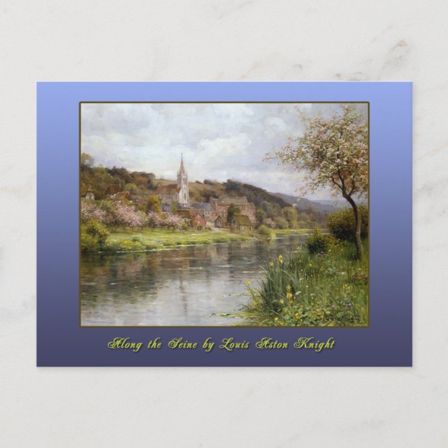 Along the Seine by Louis Aston Knight Postcard (Front)