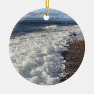 Along the Shoreline Ceramic Ornament