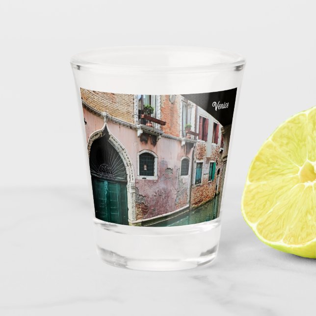 Along the Venice Canals Shot Glass (Front)