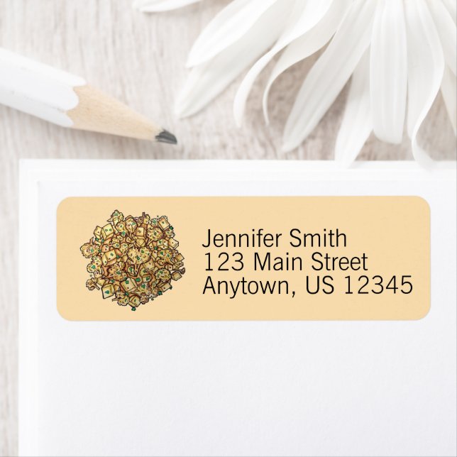 Aloo Gobi Indian Food Restaurant Cuisine Return Address Label (Insitu)