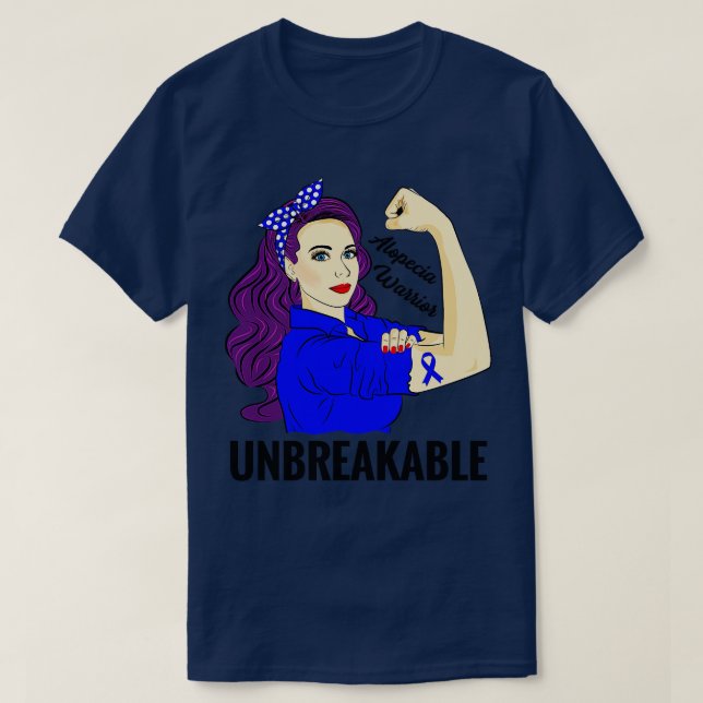 Alopecia Areata Awareness Baldness AA Autoimmune T-Shirt (Design Front)