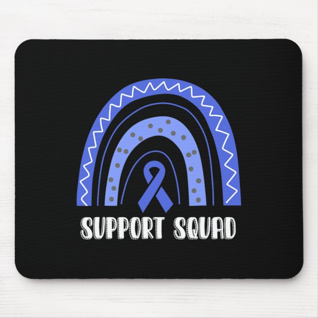 Alopecia Areata Awareness Rainbow Ribbon Support S Mouse Pad (Front)