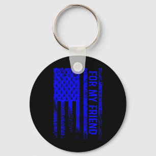 Alopecia Areata Awareness Support For My Friend Key Ring