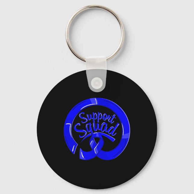 Alopecia Areata Awareness Support Squad Warrior  Key Ring (Front)