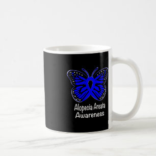 Alopecia Areata Awareness Warrior Support Blue Rib Coffee Mug