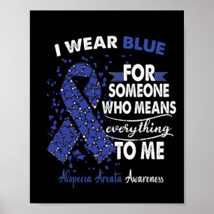 Alopecia Areata Awareness Warrior Support Survivor Poster