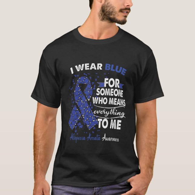 Alopecia Areata Awareness Warrior Support Survivor T-Shirt (Front)