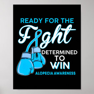 Alopecia Awareness Blue Butterfly  Poster
