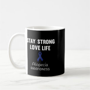Alopecia Awareness Blue Ribbon For Men Women Kids Coffee Mug