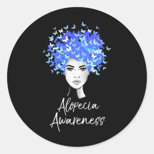 Alopecia Awareness Butterflies Gift Classic Round Sticker