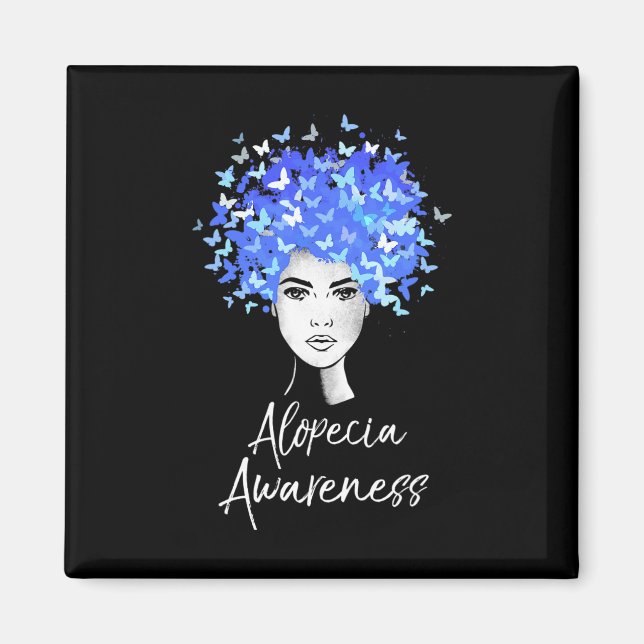 Alopecia Awareness  Butterflies Gift  Magnet (Front)