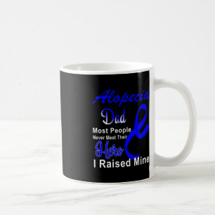 Alopecia Awareness Dad Support Blue Ribbon Father Coffee Mug