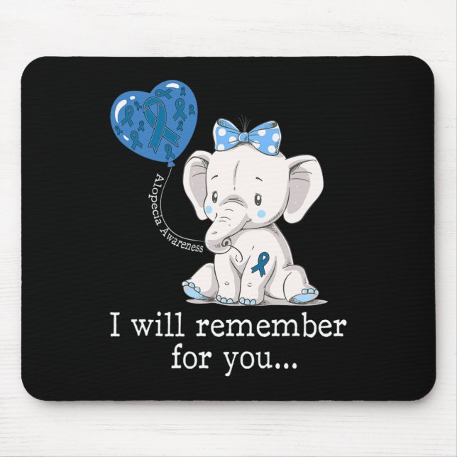 Alopecia Awareness Elephant 1 Mouse Pad (Front)