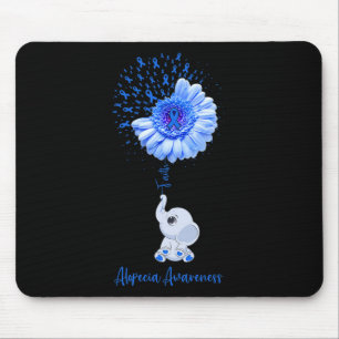 Alopecia Awareness Faith Elephant Survivor Fighter Mouse Pad