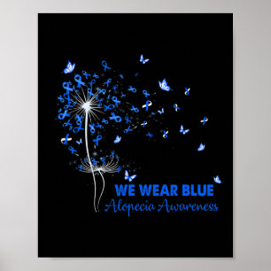 Alopecia Awareness Faith Hope Love Dandelion  Poster