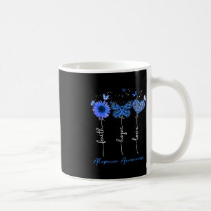 Alopecia Awareness Faith Hope Love Leopard Sunflow Coffee Mug