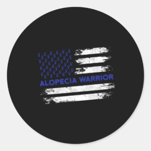 Alopecia Awareness Hair Loss Warrior Aware Survivo Classic Round Sticker