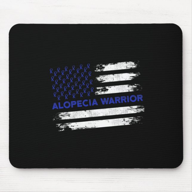 Alopecia Awareness Hair Loss Warrior Aware Survivo Mouse Pad (Front)