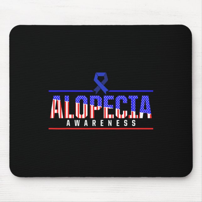 Alopecia Awareness Hair Loss Warrior Defeat Surviv Mouse Pad (Front)