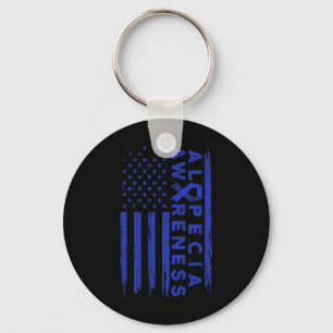 Alopecia Awareness Hair Loss Warrior Enduring Surv Key Ring