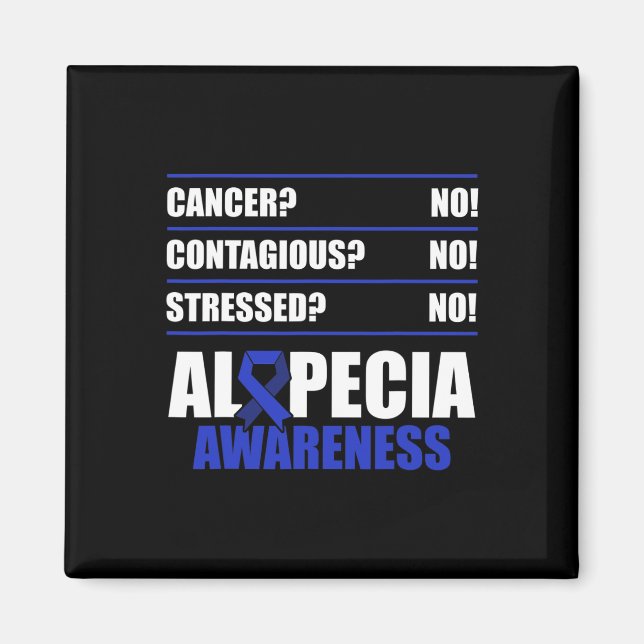 Alopecia Awareness Hair Loss Warrior Fighting Surv Magnet (Front)
