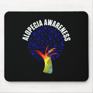 Alopecia Awareness Hair Loss Warrior Fighting Surv Mouse Pad