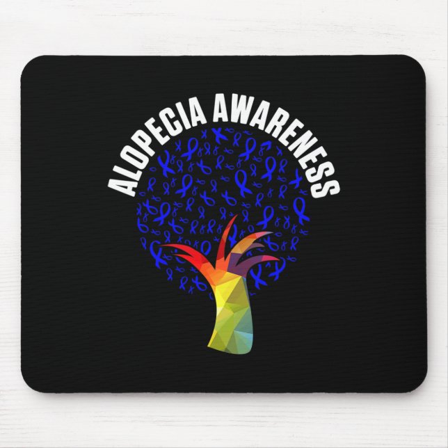 Alopecia Awareness Hair Loss Warrior Fighting Surv Mouse Pad (Front)