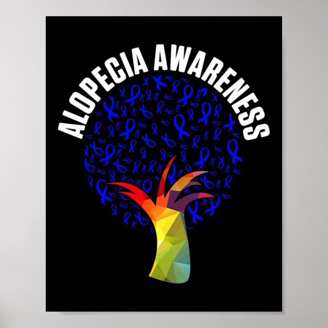Alopecia Awareness Hair Loss Warrior Fighting Surv Poster (Front)