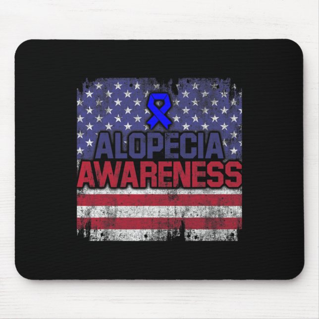 Alopecia Awareness Hair Loss Warrior Fights Surviv Mouse Pad (Front)